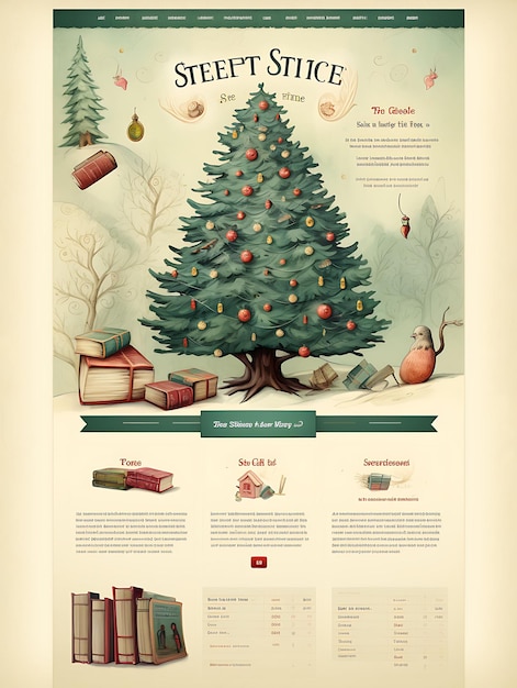 Website of a Christmas Themed Book Club Presenting a Coz Website Layout Concept Insane Ideas