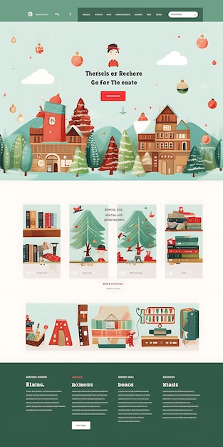 Website of a Christmas Themed Bookstore Presenting a Nos Website Layout Concept Insane Ideas