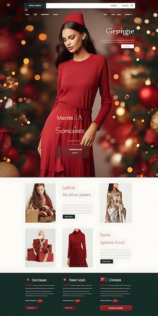 Website of a Christmas Themed Clothing Boutique Showcasi Website Layout Concept Insane Ideas