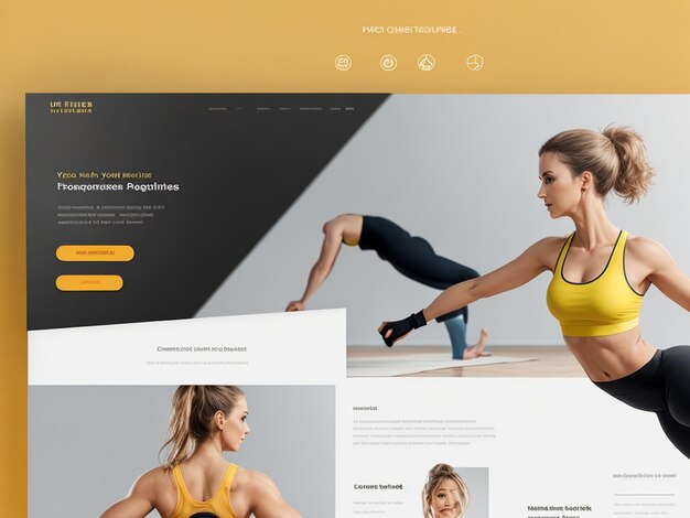 Photo a website for the company that is for the website yoga exercises