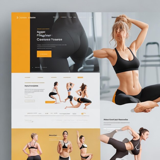 Photo a website for the company that is for the website yoga exercises