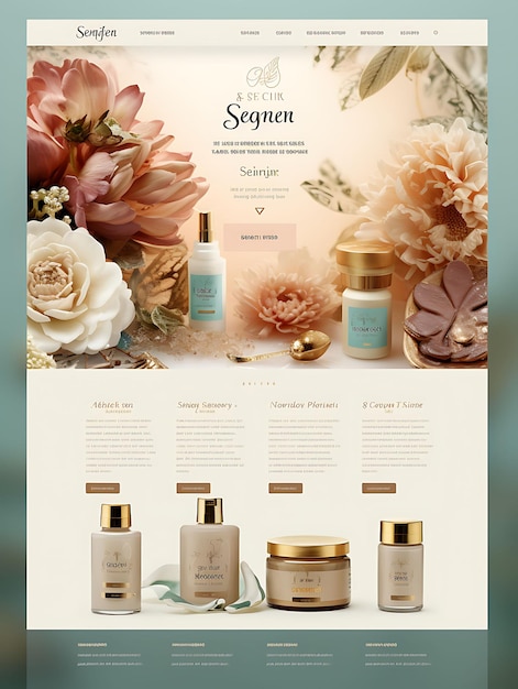 Website of a Cosmetics Brand Showcasing a Christmas Insp Website Layout Concept Insane Ideas