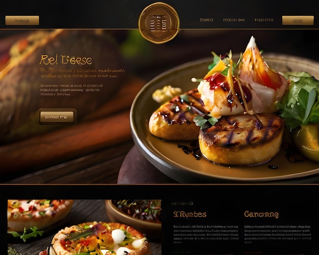 Website design for restaurant food