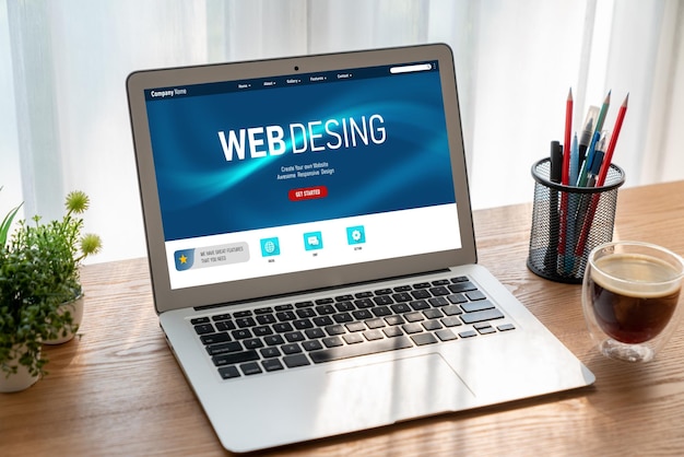 Программное обеспечение для дизайна веб-сайтов предоставляет модный шаблон для онлайн-розничного бизнеса и электронной коммерции