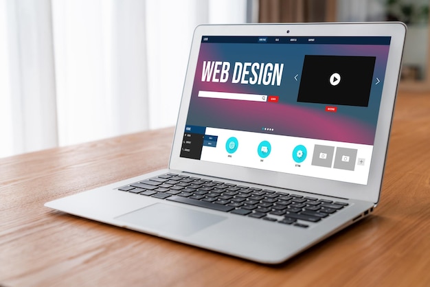 Программное обеспечение для дизайна веб-сайтов предоставляет модный шаблон для розничного онлайн-бизнеса