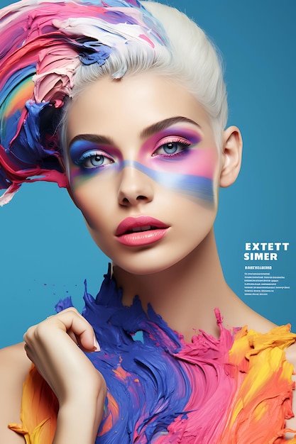 Website of Designer Makeup Artist Portfolio for Women Vibrant and Bold Layout Design Concept Idea