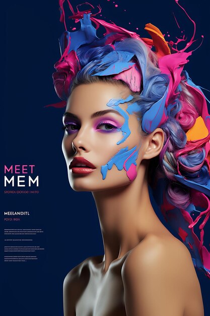 Website of Designer Makeup Artist Portfolio for Women Vibrant and Bold Layout Design Concept Idea