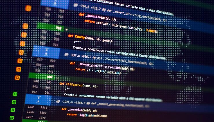 Photo website development server logs analysis closeup developing programming and coding technologies developer working on web sites codes in office