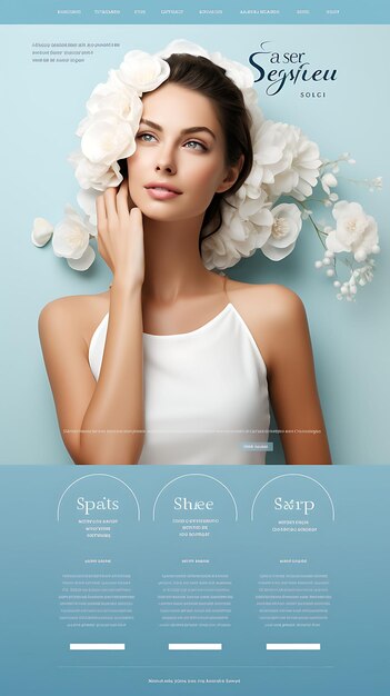 Website of Exclusive Hair and Scalp Treatment Center for Women Soothing Layout Design Concept Idea