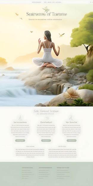 Foto sito web di exclusive wellness retreat for women soft pastel color palette layout design concept idea