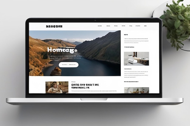 Photo website homepage mockup