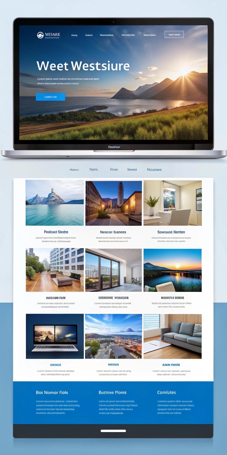Photo a website for a homepage shows the website