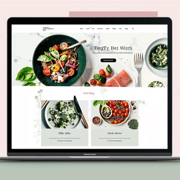 website landing page voor gezonde maaltijd voorbereiding bedrijf