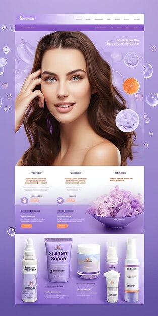 Foto layout del sito web dei prodotti per il trattamento dell'acne formen and women clean and clinical creative figma art