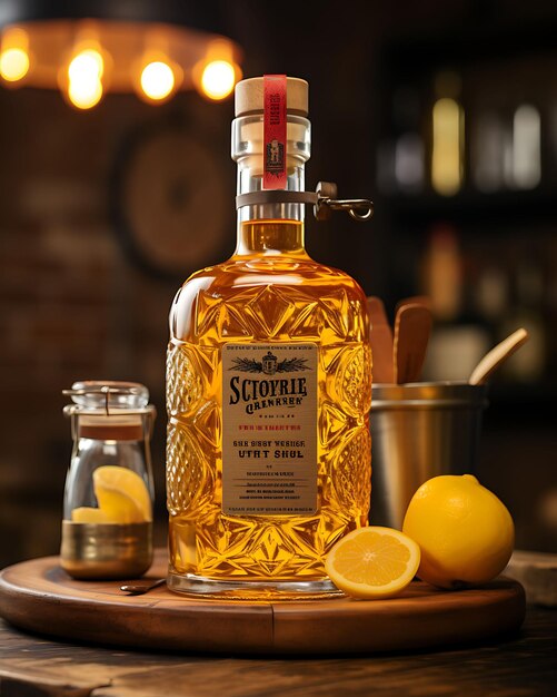 Photo website layout bespoke corn whiskey brand maize yellow and barn red america poster flyer design