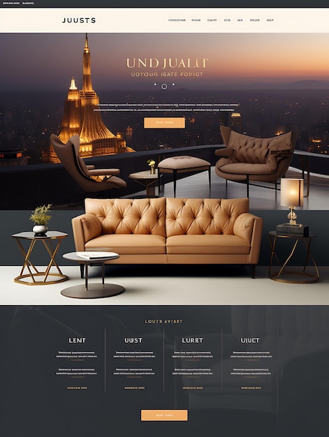 Website layout design of luxury home decor featur 2067 Creative Unique Professional Look