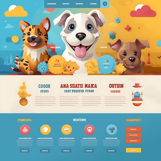 Photo website layout design of online pet adoption plat 2151 creative unique professional look