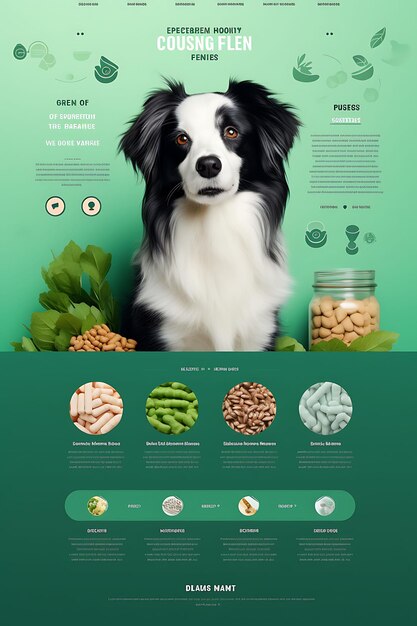 Website layout design of a pet health and wellnes1032 creative unique professional look