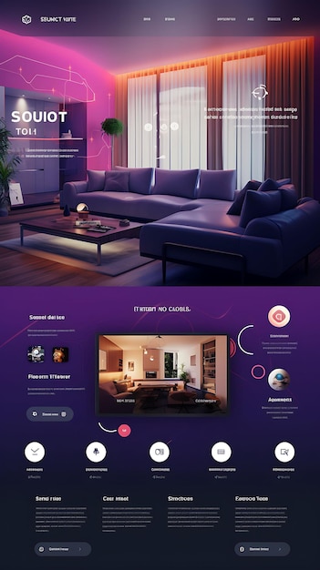 Website layout design of a smart home automation 1549 creative unique professional look