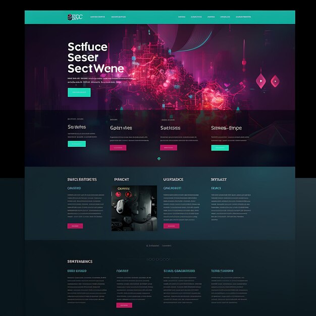 Website layout design of a software development a2667 Creative Unique Professional Look