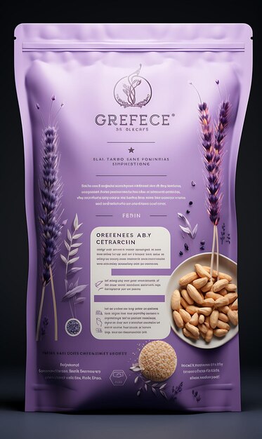 Website Layout Gluten Free Cereal Packaging Sensitive With a Lavender and G Poster Flyer Design