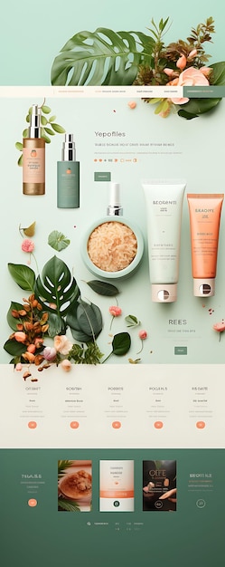 Website Layout of Haircare Products for Damaged Hair Cool and Soothing Color T Creative Figma Art