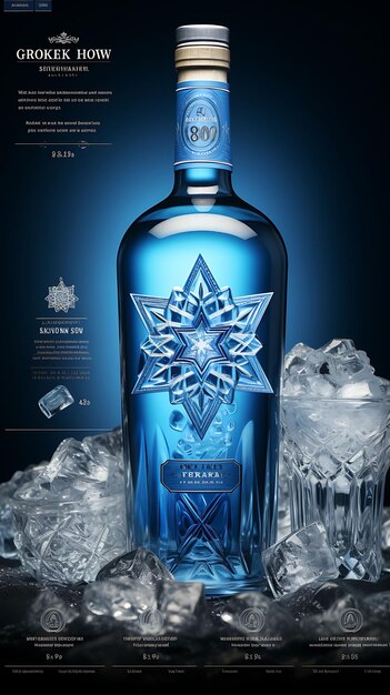 Website layout hanukkah vodka blue and white palette traditional layout fea poster flyer design