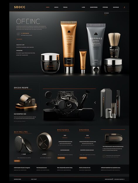 Website Layout of High End Mens Shaving and Grooming Products Store Classic Bl Creative Figma Art