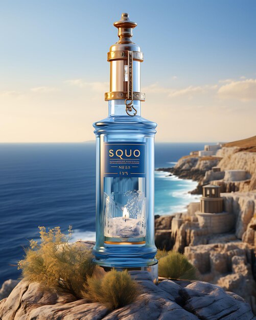 Photo website layout high end ouzo website aegean blue and white greek island vib poster flyer design