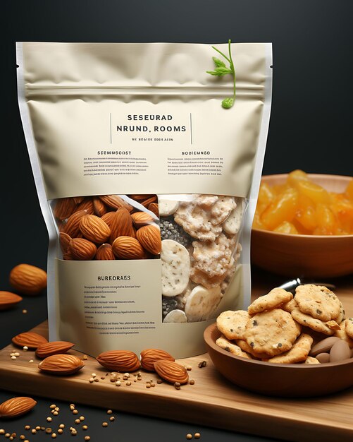 Website Layout Horseradish Snack Bag in White and Brown Shades Silver Spark Poster Flyer Design