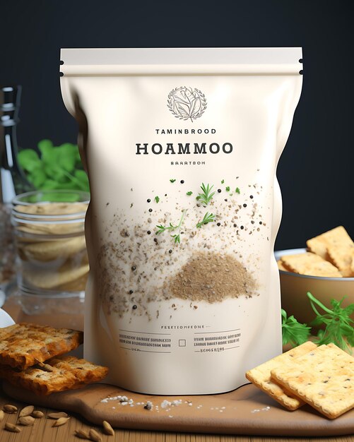 Веб-сайт Layout Horseradish Snack Bag в белых и коричневых оттенках Silver Spark Poster Flyer Design