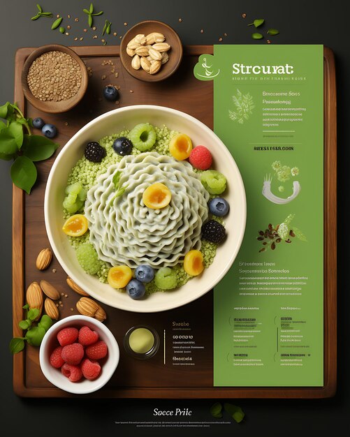 Website Layout Low Carb Cereal Packaging Slim With a Grey and Light Green P Poster Flyer Design