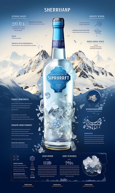 Website Layout Schnapps Maker With a Mountain Blue and White Theme Alpine F Poster Flyer Design