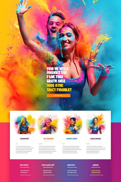 Website layouts and designs for major holidays festivals and celebrations throughout the year