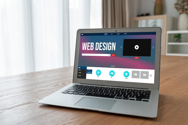 Foto website-ontwerpsoftware biedt een modieuze sjabloon voor online detailhandel