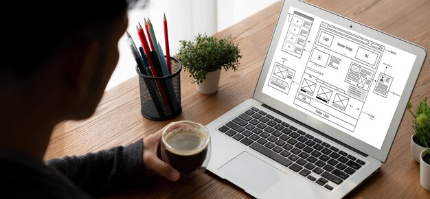 Foto website-ontwerpsoftware biedt een modieuze sjabloon voor online detailhandel
