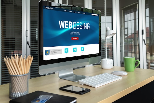 Website-ontwerpsoftware biedt een modieuze sjabloon voor online detailhandel