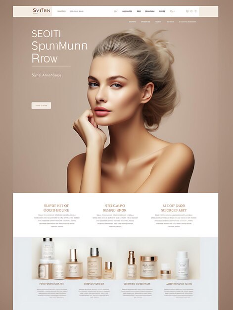 Website of Premium Skincare Clinic for Men and Women Clean and Clinical Layout Design Concept Idea