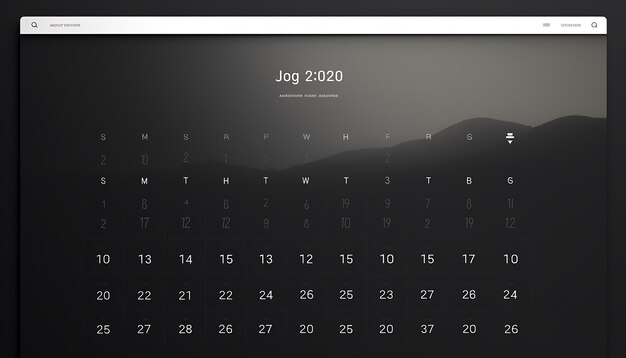 ユーザーが最小限のデザインで日付を見ることができるカレンダーに関連するウェブサイト