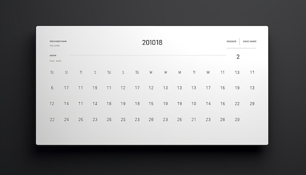 Photo a website related to a calendar where users can view dates with a minimalist design