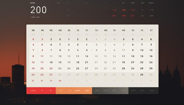 Photo a website related to a calendar where users can view dates with a minimalist design