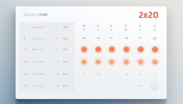 Photo a website related to a calendar where users can view dates with a minimalist design