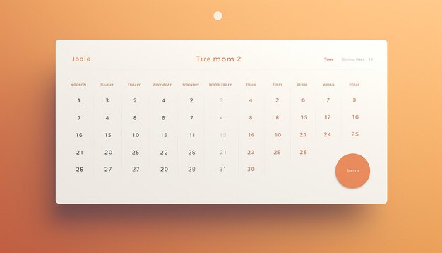 Photo a website related to a calendar where users can view dates with a minimalist design