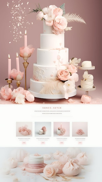 Website of a snow themed wedding planner showcasing a rom creative layout design concept ideas