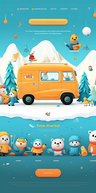 Website of a toy store highlighting a snow themed web de website layout concept insane ideas