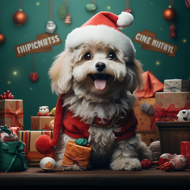 Website van een dierenwinkel met kerstthema met een Ado-website-indelingsconcept Krankzinnige ideeën