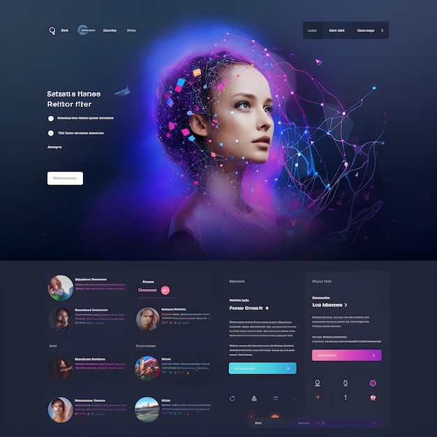Foto websiteontwerp voor prachtige portaaldisplays generatieve ai