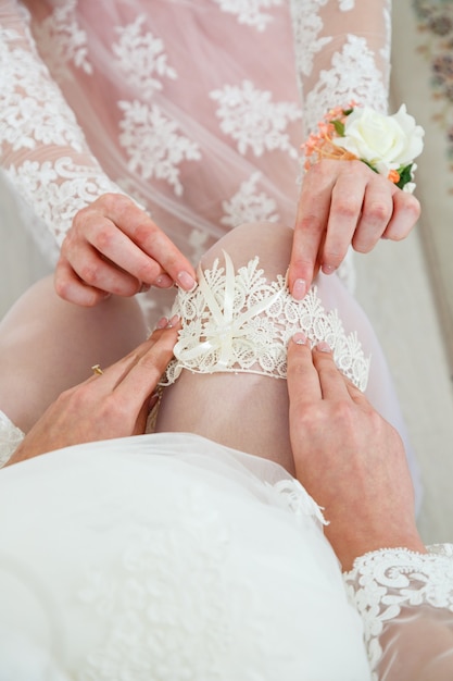 Accessori da sposa sposa il giorno del matrimonio