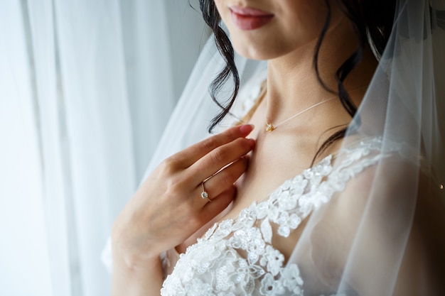 Wedding accessories bride on the wedding day