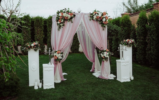 Wedding arch in the garden